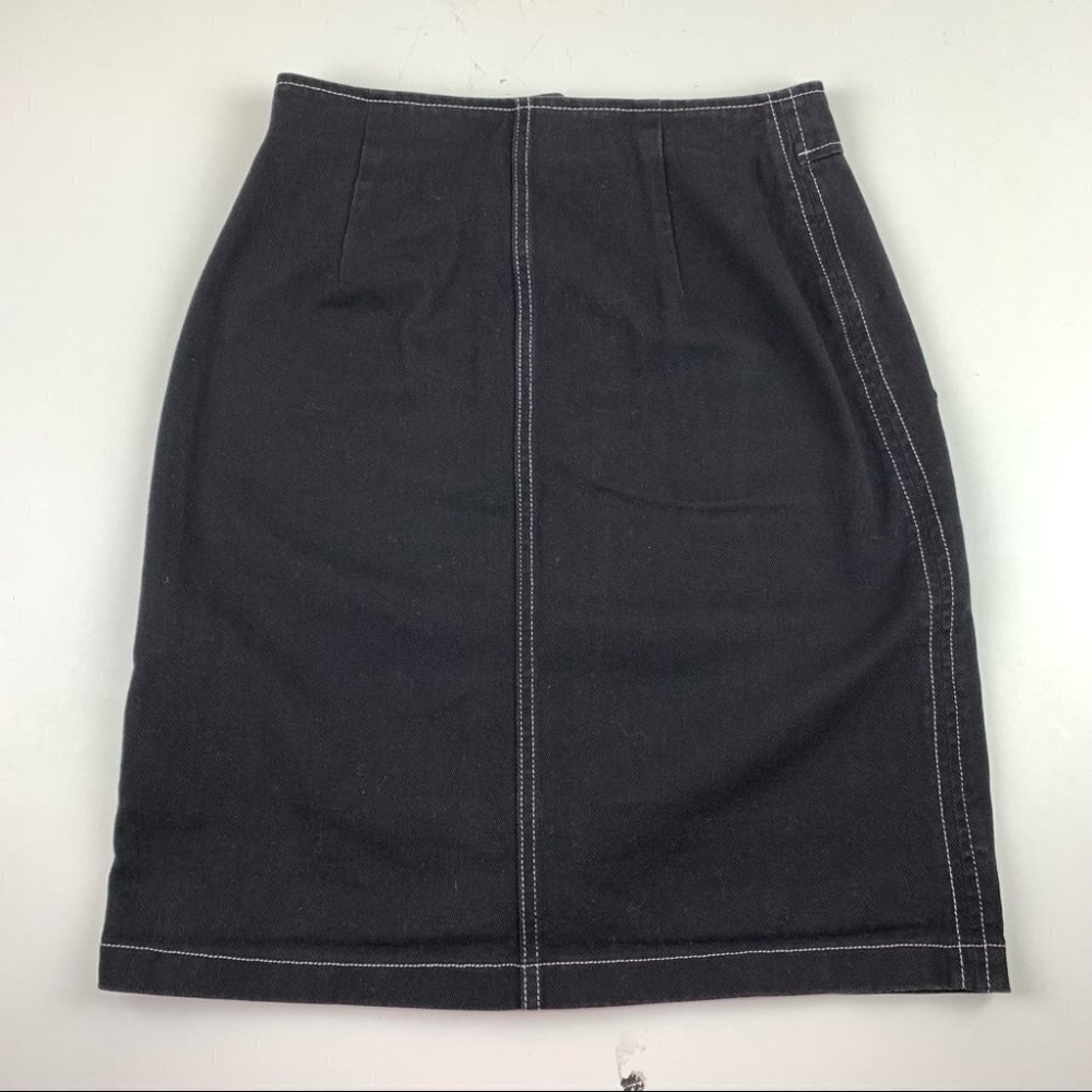 STYLE Mafia Black Denim Skirt size Medium - Picture 4 of 7